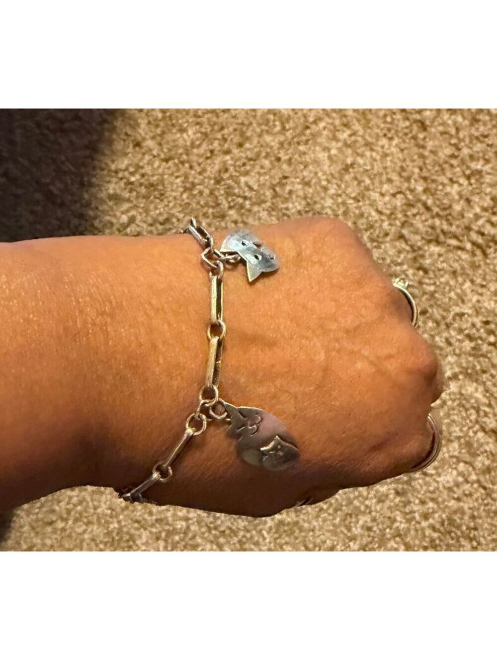 Vintage Sterling Silver Cat Charm Bracelet by Far Fetched Jewelry